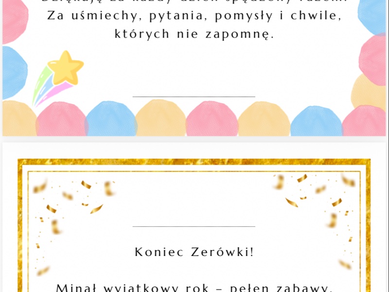 Listy na zakończenie roku szkolnego 2026