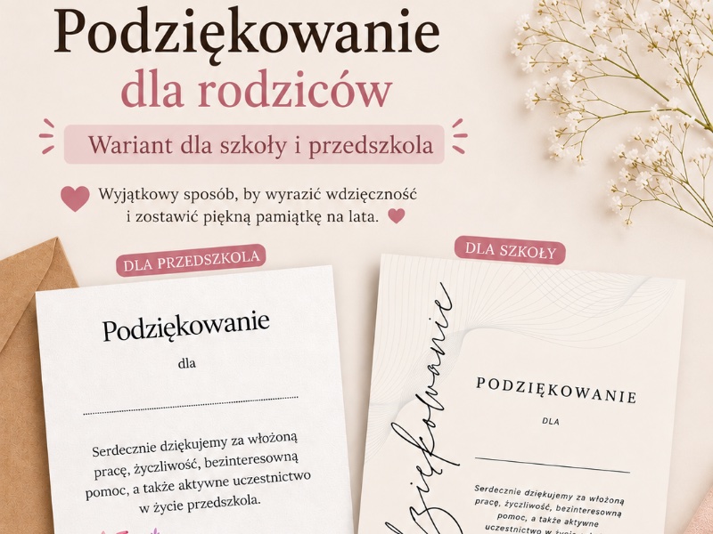 Podziękowania dla rodziców