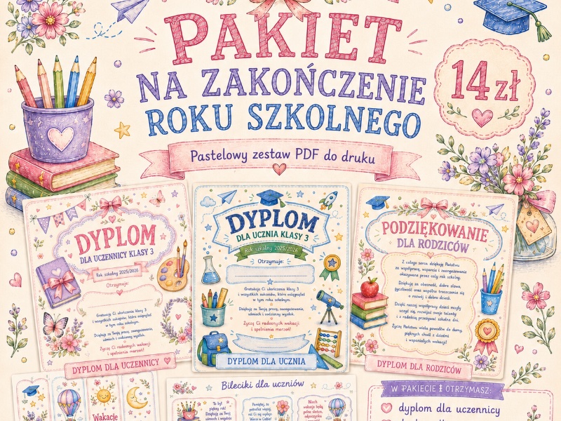 ✨ Pakiet na zakończenie roku szkolnego ✨