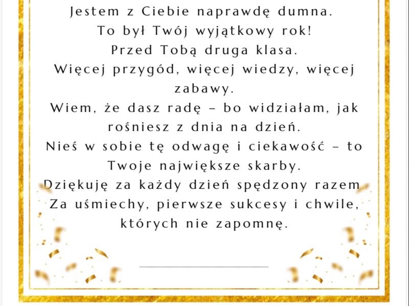Miniatura 3: Listy na zakończenie roku szkolnego 2026