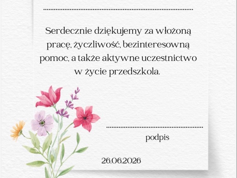 Miniatura 3: Podziękowania dla rodziców