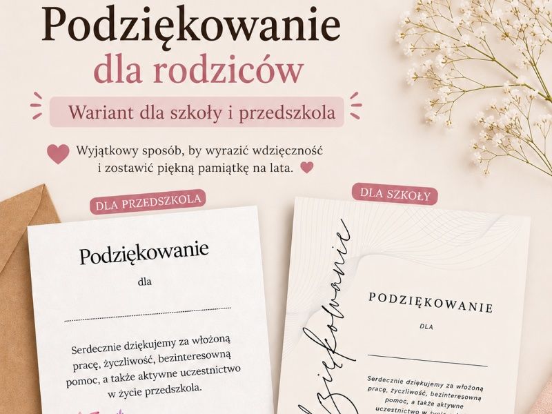 Podziękowania dla rodziców