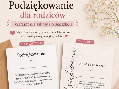 Podziękowania dla rodziców
