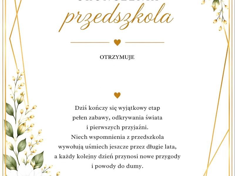 Miniatura 2: ✨ Dyplomy ukończenia przedszkola oraz klas 1–3 ✨