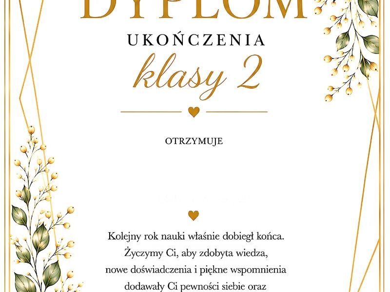 Miniatura 4: ✨ Dyplomy ukończenia przedszkola oraz klas 1–3 ✨