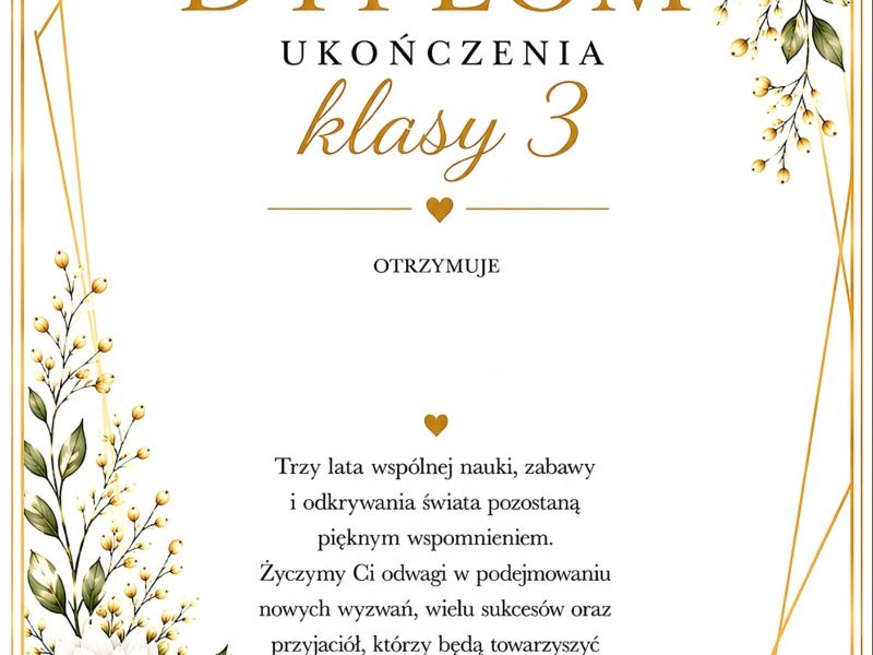 Miniatura 5: ✨ Dyplomy ukończenia przedszkola oraz klas 1–3 ✨