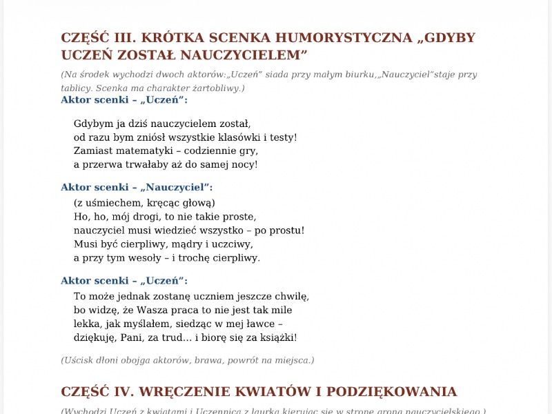 Miniatura 3: Pakiet na Dzień Nauczyciela – klasy 1–3