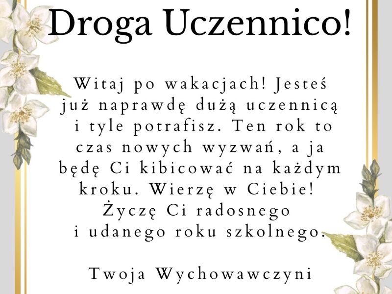 Miniatura 3: Listy dla klas 1–3 na rozpoczęcie roku szkolnego 🍎