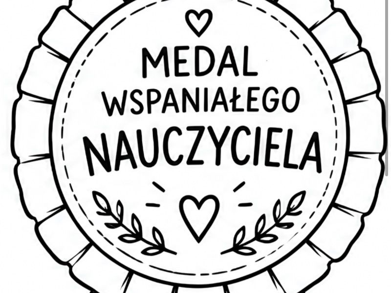 Miniatura 3: 🏅 Medale dla Nauczyciela – do pokolorowania i wręczenia!