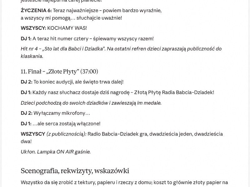 Miniatura 7: Radio Babcia–Dziadek FM🎙️ – scenariusz na Dzień Babci i Dziadka